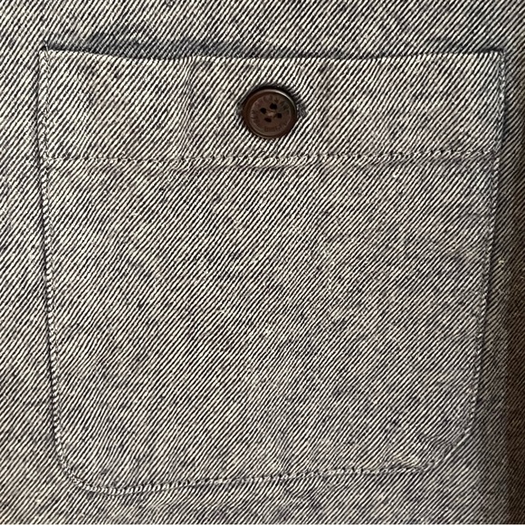 Ben Sherman Size XL Gray & Blue Button Long Sleeve Shirt Shacket Overshirt - Picture 4 of 11